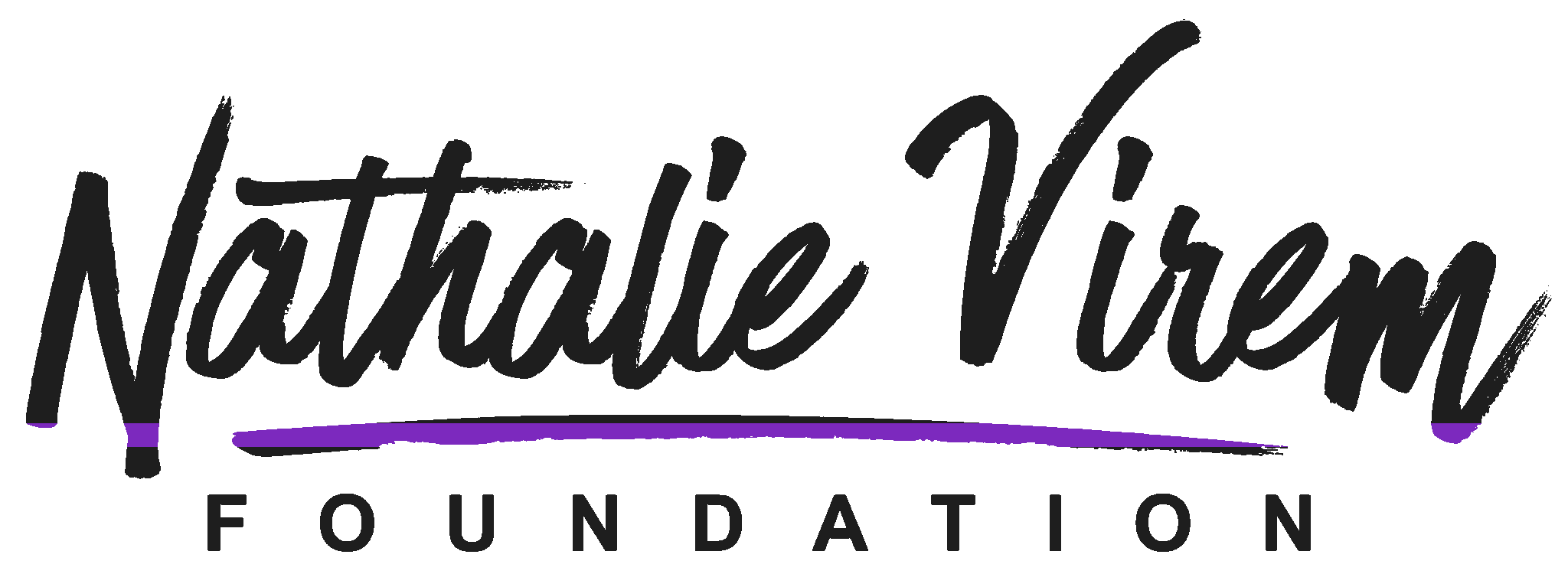 Nathalie Virem Foundation hand-written logo.